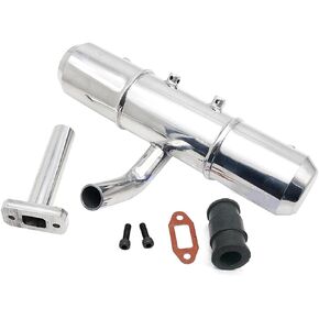 أنبوب عادم مزدوج من الألومنيوم لـ 1/5 Rc HPI ROFUN King Motor ROVAN Baja 5B 5T 5SC SS شاحنة كبيرة عربات التي تجرها الدواب