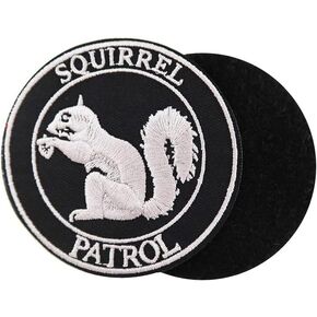 Squirrel Patrol for Dog Harness Dog Sweaters Embroidered Hook and Loop Patch