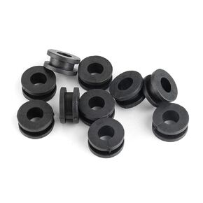 Fydun Motorcycle Rubber Grommets 10pcs ABS Black 0.7oz Motorcycle Rubber Washers for Honda for Suzuki