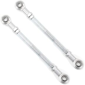 2pcs M8 200mm Inner Outer Steering Tie Rod End Lower Upper Ball Joint Adjustable Sway Bar Assembly for Electric ATV Quad Go Kart