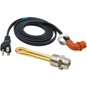 Zerostart 3500043 Engine Block Heater for Ford, Mercury, Lincoln, International, Caterpillar, Detroit Diesel, Hino, Mack, Nissan, 3/4" NPT Thread | CSA Approved | 120 Volts | 1000 Watts