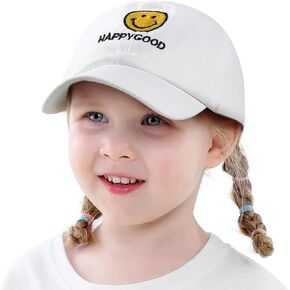 SONMONY Smile Face Toddler Baseball Hat Kids Embroidered Baseball Cap Boys Girls Adjustable Cotton Cute Hat