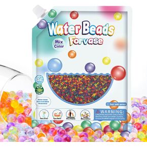 100,000 Pcs Rainbow Mix Jelly Water Gel Beads,Non Toxic Water Beads for Vase Filler,Plant,Floating Candles,Wedding and Home Decoration