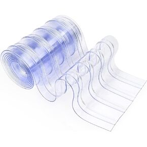 Plastic Vinyl Replacement Strip 8" x 8' Door Curtain, Clear PVC Freezer Curtain Door Curtain Strips Commercial for Warehouse Doors, Walk-in Freezers, Pet Doors - Single Strip