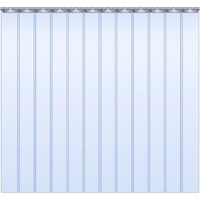 طقم ستائر باب بشريط PVC مكون من 12 قطعة من Peryiter مقاس 72 بوصة عرض × 84 بوصة ارتفاع ستارة باب فريزر شفافة قياسية للمشي التجاري في بوابة جراج المستودعات المبردة مناسبة للأبواب مقاس 6 × 7 بوصات in Kuwait