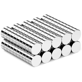 Grtard 100 Pack 5 × 2 mm Magnets for Crafts, Small Magnets, Round Magnets, Strong Magnets for Fridge, DIY, Building, Crafts and Kitchen Cabinet, Office Magnets