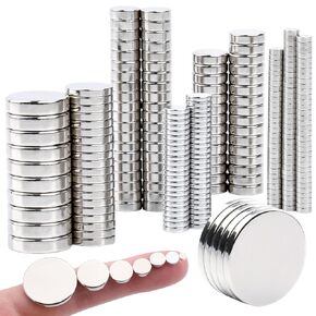 255PCS Small Strong Magnets, Neodymium Disc Magnets Heavy Duty,7 Different Sizes,Rare Earth Magnets Round Small Magnets Refrigerator Magnets for Crafts Whiteboard Kitchen, Office, Miniatures School