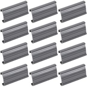 Metro 9990P Wire Shelf Label Holder for Super Erecta Shelving, Gray, 3" x 1.25" (12 Pack)