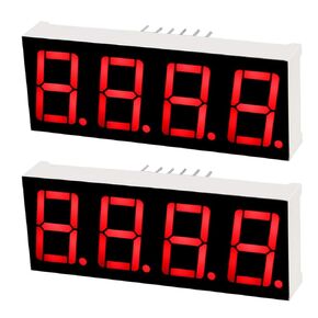 Uxcell الأنود المشترك 12Pin 4 بت 7 قطعة عرض 1.98x0.75x0.31 بوصة 0.55 "أحمر LED عرض أنبوب رقمي 5 قطعة