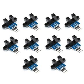 10PCS IR Infrared Sensor Module Slotted Optical Optocoupler Speed Measuring Sensor Module Photo Interrupter Sensor Motor Speed Detection Robot for Arduino