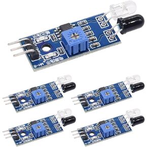 weideer 5pcs IR Infrared Obstacle Avoidance Sensor Module Reflective Photoelectric Sensor Module 3.3V-5V 3-Wire for Arduino Smart Car Robot K-079