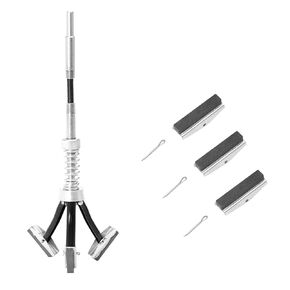 Engine Cylinder Hone Adjustable Deglazer 3/4" to 2-1/2" Diameter with 3 Extra 220 Grit 1-1/8" Long Stones