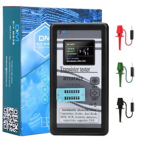 diymore LCR Meter Transistor Tester,Transistor Meter,Mosfet Transistor Capacitor Tester Multi-Function Transistor Capacitor Tester Automatic Checker Detector for Diode Triode LCR NPN PNP
