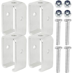 Channel Trolley Track Hanger Bracket for Unistrut Strut Channel, 1-5/8 Trolley Track Intermediate Support Hanger Bracket for All 1-5/8" Channel Trolley Track 1300 LB Load Rated (4pc)