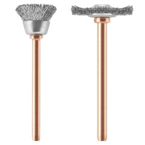 Dremel 448 2-Piece Stainless Steel Brush Set Ideal for Removing Rust and Corrosion, Polishing Metal Surfaces