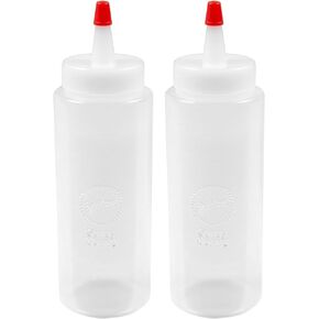 Wilton Mini Squeeze Bottles - These Small Squeeze Bottles Are Ideal for Portioning Out Sauces and Condiments, 6 oz., 2-Piece, Plastic