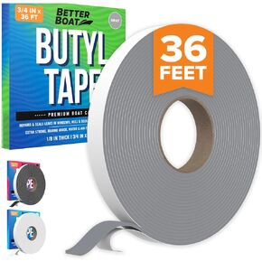 Butyl Tape RV and Marine Boat Windows and Sealing Black Double Sided Putty Tape RV Window Seal Kit Butyl Sealant Tape Outdoor Waterproof Rubber Caulking Tape 1/8 x 3/4 x 36 FT Black