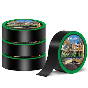 Butyl Joist Deck Tape, 2" X 50' Deck Joist Tape Waterproof Flashing Tape, Weather Resistance Self-Adhesive Joist Tape Decking for Deck Joist Beams Protection(12 Rolls)