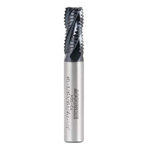 Accusize Industrial Tools 5/16'' by 3/8'' by 3/4'' Flt Length, 2-1/2'' Oal, 4 Flute, Standard Tooth M42 8% Cobalt Tialn Roughing End Mill, 1102-0516