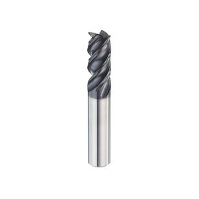 SPEED TIGER Carbide Square End Mill - 4 Flute - IPVE1/4"4 (1 Piece, 1/4") - Unequal Flute Spacing & Helix Design - Anti-Vibration - for Stainless Steel - Mill Bits Sets for DIYers & Professionals