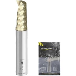 SPEED TIGER Solid Carbide CNC Spiral O Single Flute End Mill - IAP1/4"Diameter 1/4"Shank 2"OVL(1 Piece, 1/4") - for Aluminum, Wood, Plastic, Brass, Copper Cutting – Mill Bits Sets for Professionals in Saudi Arabia