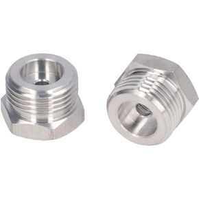 2Pcs Cola Barrel Adapter 304 Stainless Steel Distributor Connector Male Thread G5/8 Female Thread 1/4MFL for Pneumatic Hydraulic Equipment Plumbing