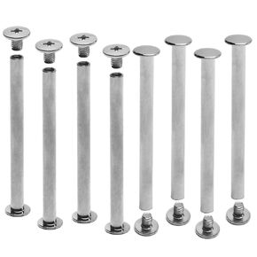 Screw Post M3 x 6mm, Chicago Screw Binding Screw Fit for 3mm/0.12'' Hole Dia,10 Set Female M3x6mm Screw Post Binding for Scrapbook Photo Albums Binding, Leather Bags, Boots, DIY Enthusiasts