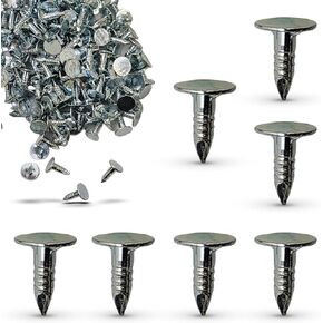 1/2 Inch - Steel Roofing Felt Nails, Roofing Felt Pins Suit for Shed Roof Roofing Felt Slate Boards, Broad Head Pins (100)