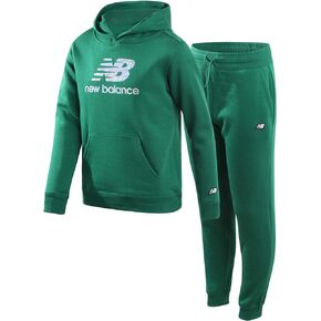 New Balance Girls' Jogger Set - 2 Piece Fleece Hoodie and Joggers Kids Clothing Set (5-16)