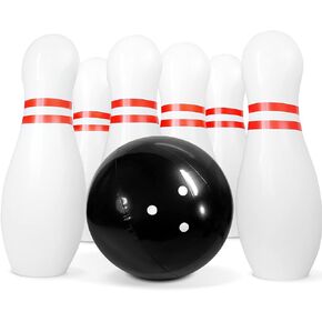 Novelty Place Giant Inflatable Bowling Set for Kids & Adults, One 14 Inches Ball with Six 22 Inches Pins