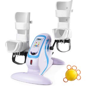 Electric Pedal Exercise Bike for Leg and arm Exercise Rehabilitation Training, Electric Pedal Exercise Bike with Leg Guards Leg Guards can be Removed for Office or Home Fitness Exercise