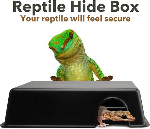 Reptile Hide, Ball Python Snake Hide Box Plastic Hideout 9.7x6.6x2.4 Inches (Large) in Saudi Arabia