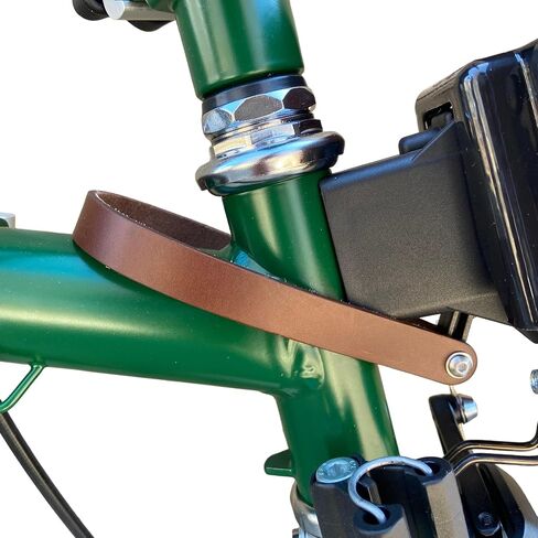 Leather Front Carrier Block Strap for Brompton Bicycle (Black) in Saudi Arabia