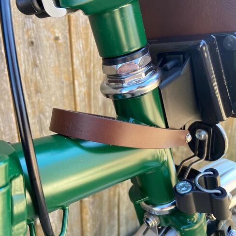 Leather Front Carrier Block Strap for Brompton Bicycle (Black) in Saudi Arabia