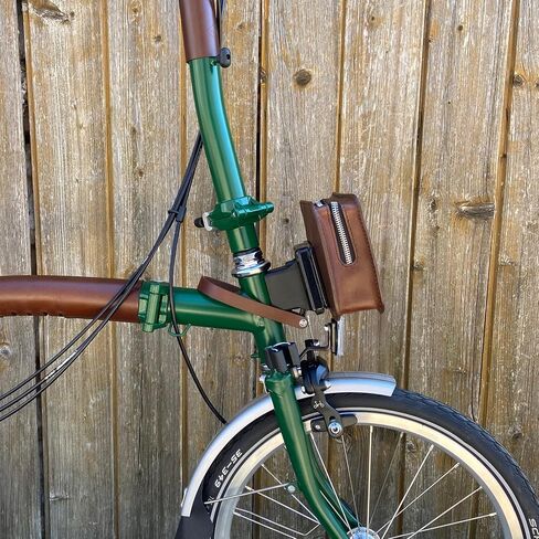 Leather Front Carrier Block Strap for Brompton Bicycle (Black) in Saudi Arabia