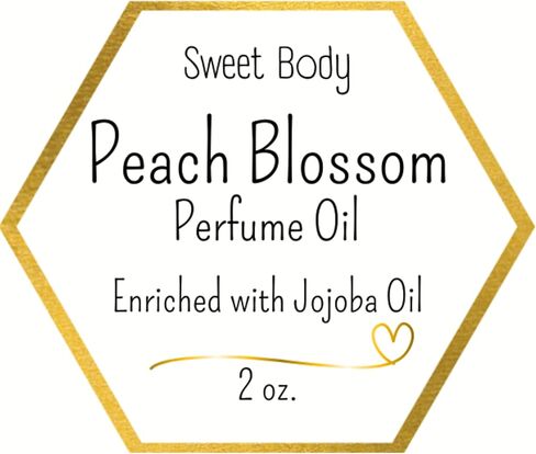 زيت الجسم العطري PEACH BLOSSOM الغني بزيت الجوجوبا | رائحة تدوم طويلاً، مزيج من الزيوت العطرية من الفواكه والزهور اللذيذة | زجاجة قطارة زجاجية 2 أوقية. in Kuwait