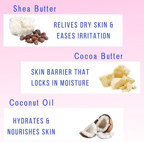 بودرة أطفال سوفليه بزبدة الجسم المخفوقة الكريمية| زبدة الشيا المغذية، زبدة الكاكاو، زيت جوز الهند، الزيوت العطرية | مرطب للجسم والقدمين واليدين 11 أونصة. in Kuwait