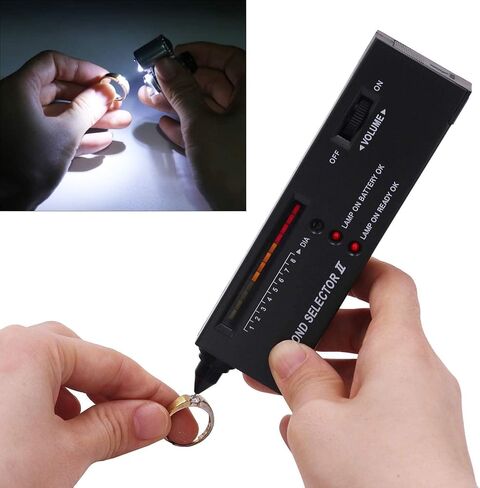 Diamond Tester Pen, High Accuracy Jewelry Diamond Tester＋200g/0.01g Mini Jewelry Scale＋60X Mini LED Magnifying, Professional Diamond Selector for Novice and Expert, Thermal Conductivity Meter in Saudi Arabia