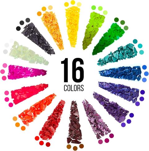 Candle Color Dye for Soy Wax - 16 Colors (3g Each) Candle Wax Dye for Candle Making | Natural Cosmetic Grade Candle Dyes for Candle Making | Candle Wax Color Dye in Saudi Arabia