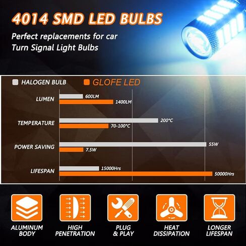 High Power 92smd LED Bulbs 8000K Ice Blue 1157 2057 2357 7528 BAY15D Brake Center High Stop DRL Tail Stop Daytime Running Light LED Bulb Lamp Replacement for Cars,Trucks, SUVs, Vans in Saudi Arabia