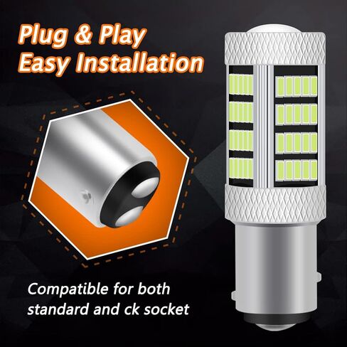 High Power 92smd LED Bulbs 8000K Ice Blue 1157 2057 2357 7528 BAY15D Brake Center High Stop DRL Tail Stop Daytime Running Light LED Bulb Lamp Replacement for Cars,Trucks, SUVs, Vans in Saudi Arabia