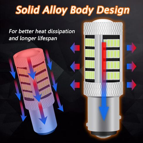 High Power 92smd LED Bulbs 8000K Ice Blue 1157 2057 2357 7528 BAY15D Brake Center High Stop DRL Tail Stop Daytime Running Light LED Bulb Lamp Replacement for Cars,Trucks, SUVs, Vans in Saudi Arabia