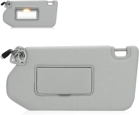 Gray Left Driver Side Sun Visor with Light for 2013-2018 Nissan Pathfinder / 2014-2017 Infiniti QX60 / 2013 Infiniti JX35, Replacement 96401-9PB0A Visor Assembly in Saudi Arabia