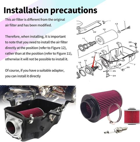 YFM700 Air Filter & Oil Filter Spark Plug Kit for Yamaha YFM700 Raptor 2006-2021/ YFM700R Raptor 2013-2021/ YFM700R Raptor SE 2013-2021 1S3-14451-00-00 in Saudi Arabia
