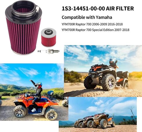 YFM700 Air Filter & Oil Filter Spark Plug Kit for Yamaha YFM700 Raptor 2006-2021/ YFM700R Raptor 2013-2021/ YFM700R Raptor SE 2013-2021 1S3-14451-00-00 in Saudi Arabia