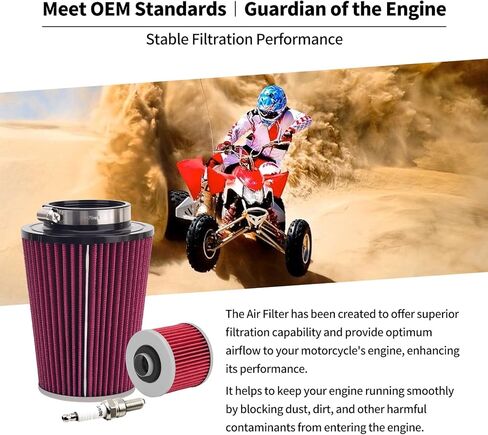 YFM700 Air Filter & Oil Filter Spark Plug Kit for Yamaha YFM700 Raptor 2006-2021/ YFM700R Raptor 2013-2021/ YFM700R Raptor SE 2013-2021 1S3-14451-00-00 in Saudi Arabia