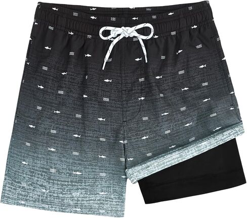 zeetoo Mens Swim Trunks with Compression Liner 5.5" Inseam Quick Dry Board Shorts Swim Shorts in Kuwait