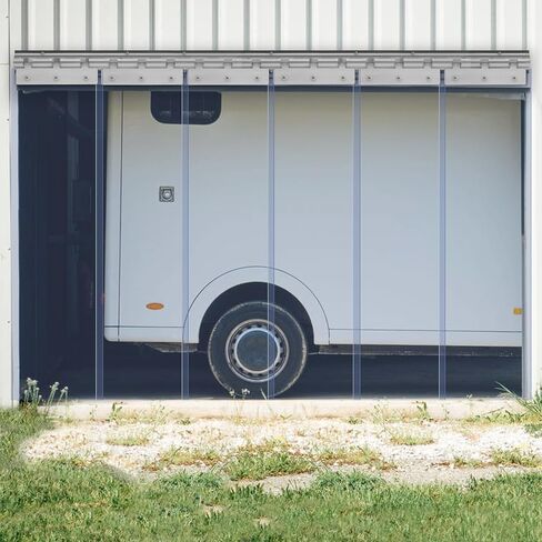 VEVOR Strip Curtain, 84" Height x 38" Width, 0.08" Thickness, 6PCS Clear PVC Strip Door Curtain, Freezer Curtain, Plastic Door Strips for Walk in Freezers, Coolers & Warehouse Doors, with 50% Overlap in Saudi Arabia