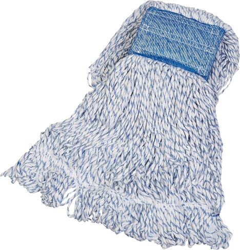 Amazon Basics Loop-End Rayon Finish Commercial String Mop Head, 5 Inch Headband, Medium, 6-Pack in Saudi Arabia