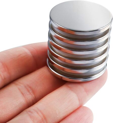 DIYMAG Powerful Neodymium Disc Magnets with Double-Sided Adhesive, Strong Permanent Rare Earth Magnets for Fridge, DIY, Building, Scientific, Craft, and Office Magnets, 1.26 inch Diameter, Pack of 6 in Kuwait